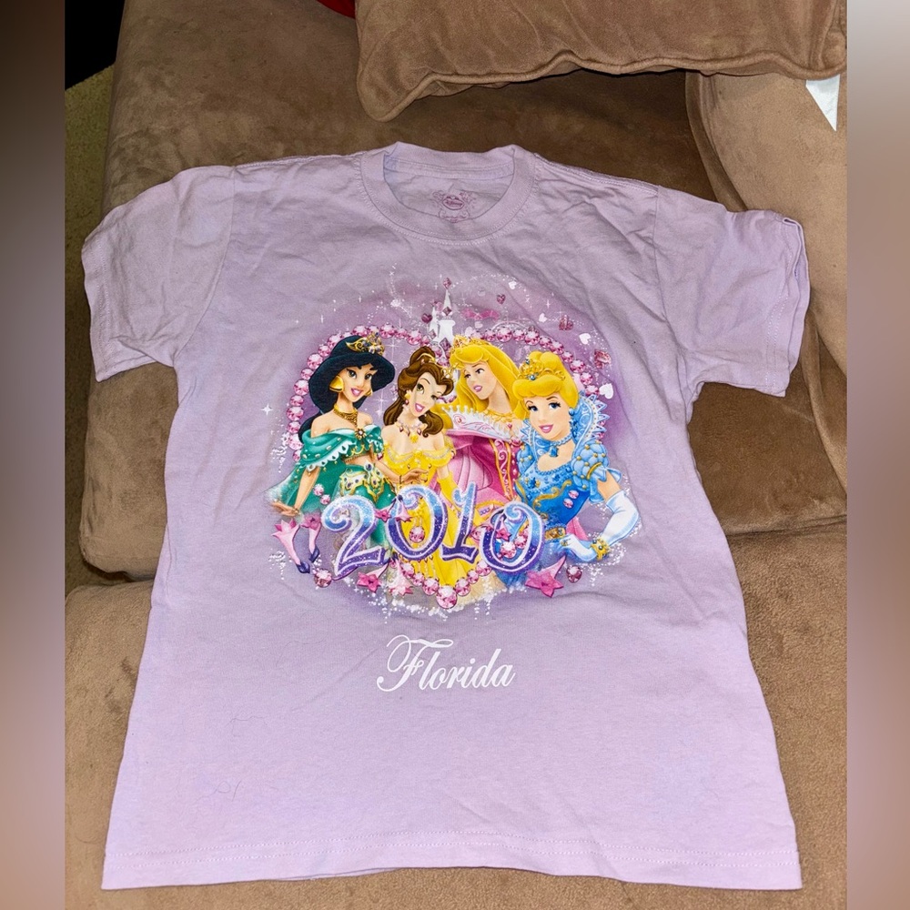Disney 4 Princesses T-Shirt girls size m/m 8/10 Florida 2010 print